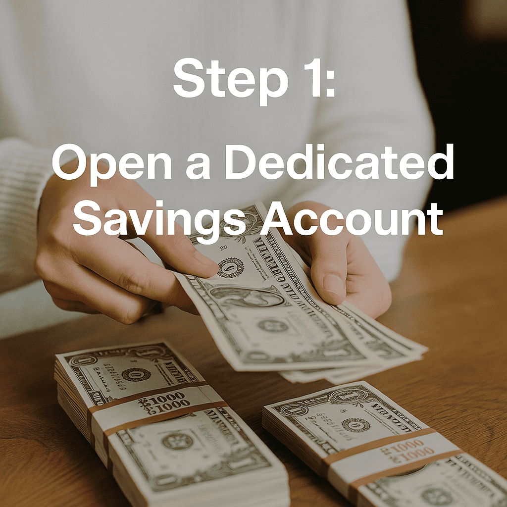 Dedicated high yield savings account with a person counting cash
